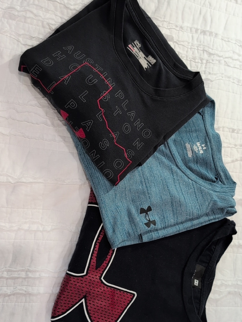 Under Armour Black, Blue & Red Mens Short Sleeve Tees - 3 Pack
